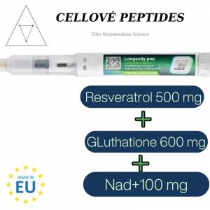 Longevity Pen Спрей-ручка з Глутатіоном, Ресвератролом та NAD+ Формула клітинного захисту, підтримки мітохондрій та довголіття